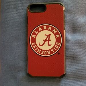 Vibrant Red iPhone Case with Circular Emblem